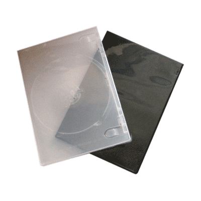 DVD cases comes in clear or black.